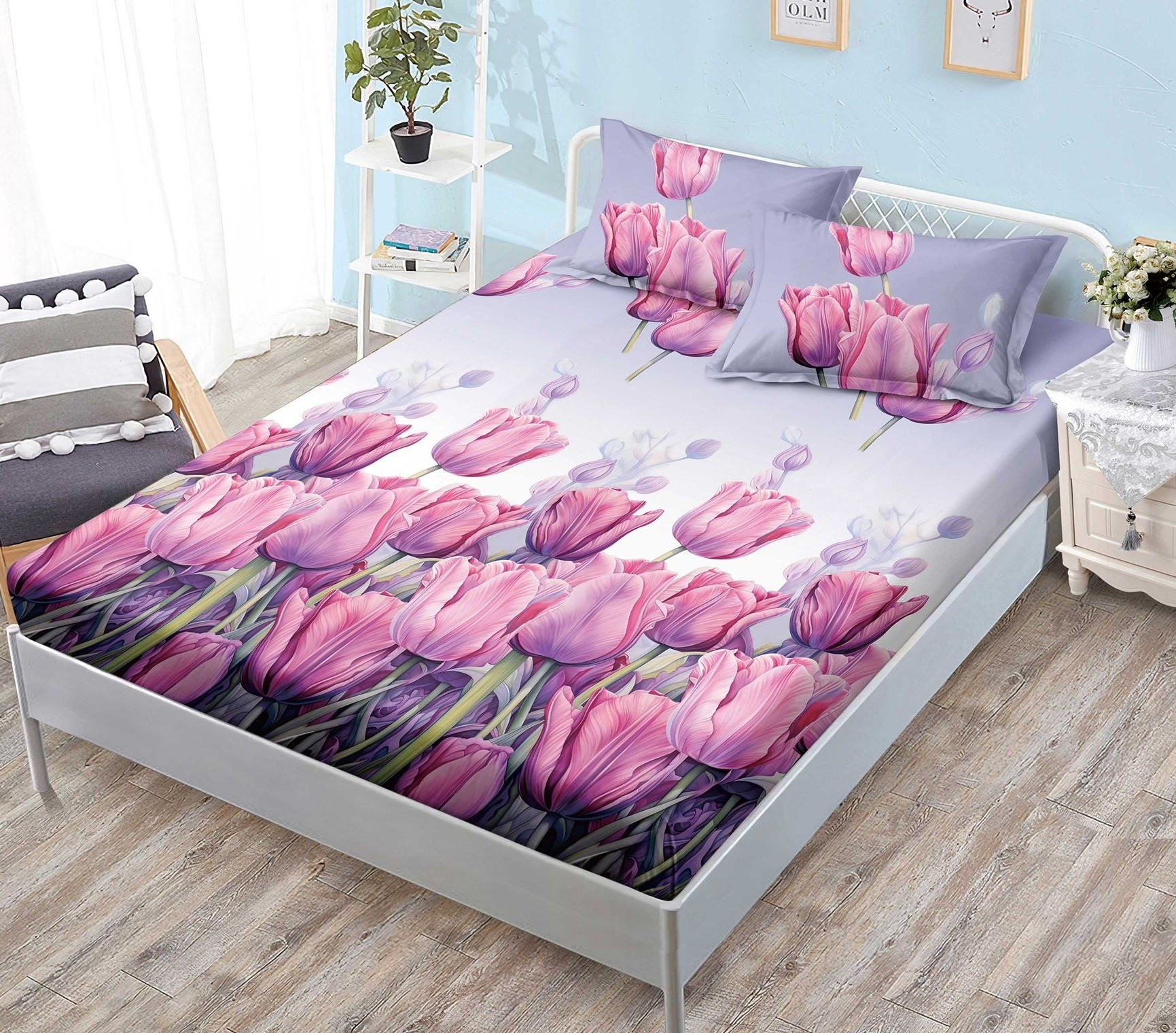 Husa de pat cu elastic 3 piese Primavera HP008