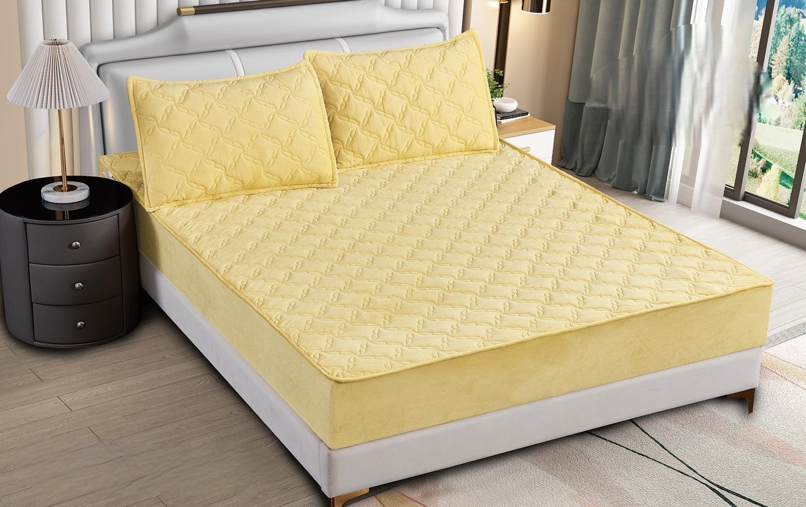 Husa de pat cu elastic matlasate 3 piese Invoker HM014