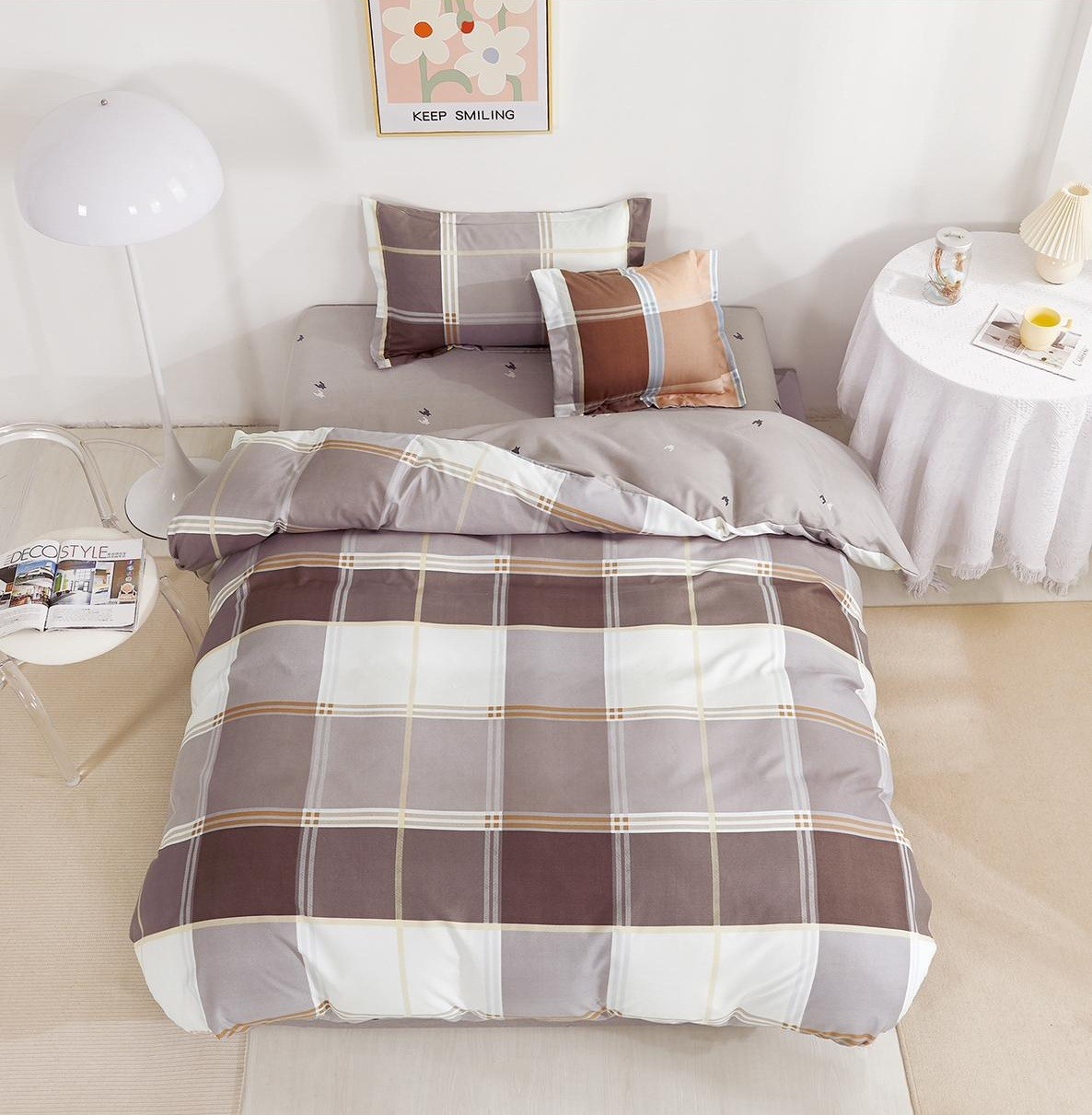 Lenjerie de pat cu elastic 4 piese Mamadou XC032