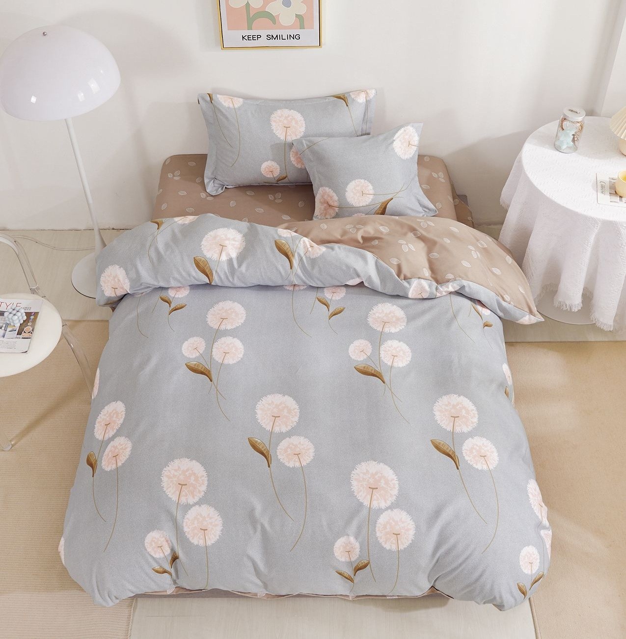 Lenjerie de pat cu elastic 4 piese Sesko XC033