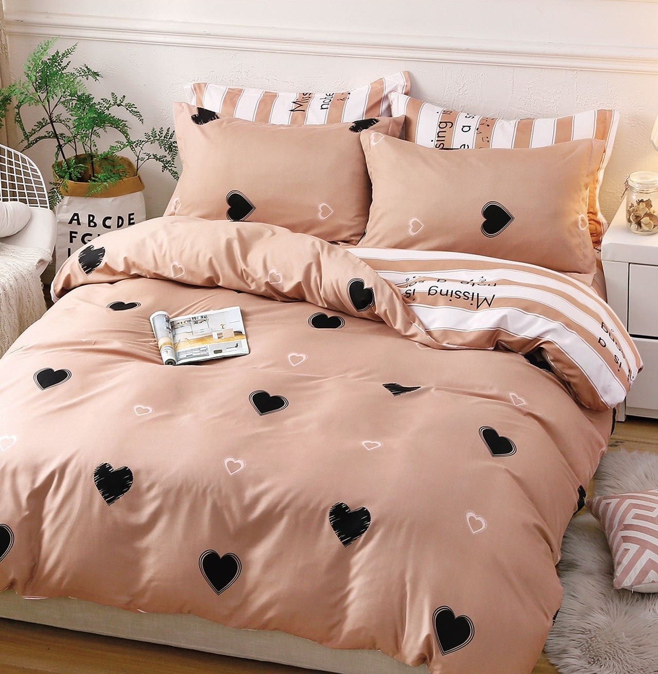 Lenjerie de pat cu elastic 4 piese Ozil XC056