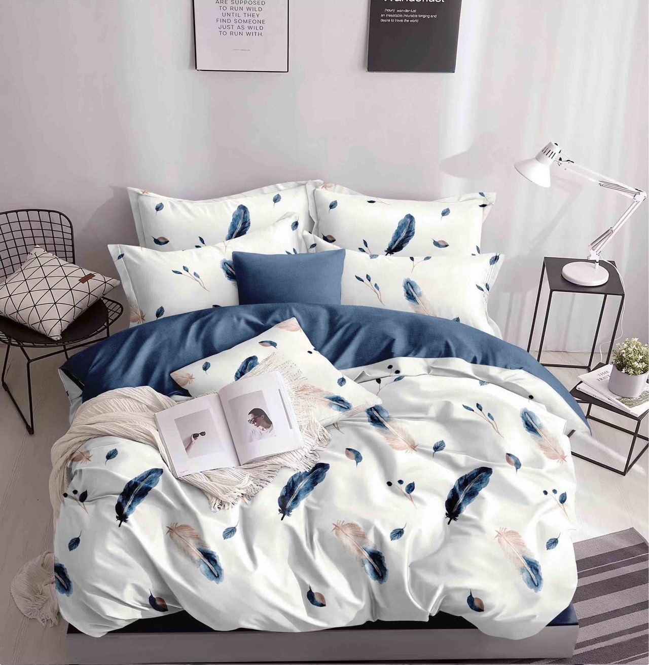 Lenjerie de pat cu elastic 4 piese Cartel XC089