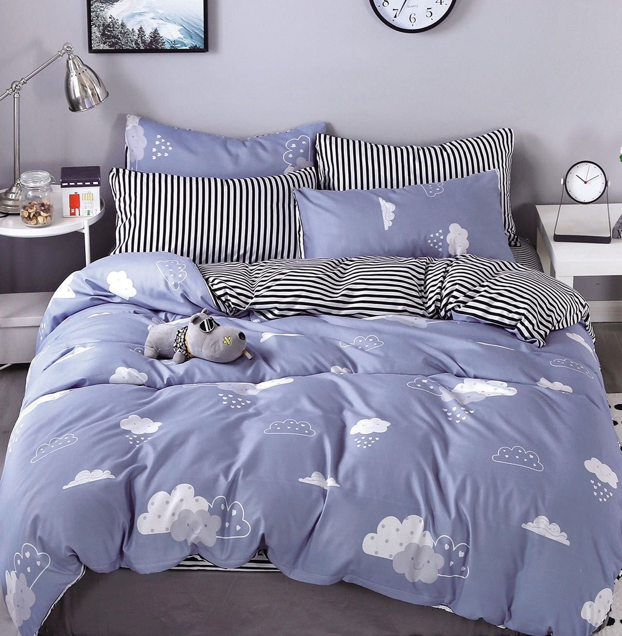 Lenjerie de pat cu elastic 4 piese Freedom XC132