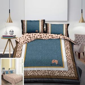 Lenjerie De Pat Persia Xf009, Bumbac, 4 Piese, Fara Elastic, Imprimeu