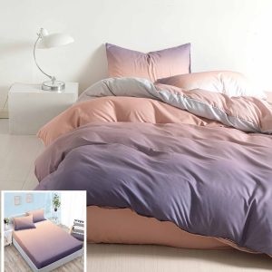 Lenjerie Pat Niagara Px002, Bumbac, 4 Piese, Cu Elastic, Lila, Roz