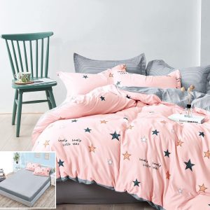 Lenjerie Pat Divine Px006, Bumbac, 4 Piese, Cu Elastic, Roz