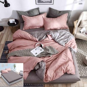 Lenjerie Pat Legion Px026, Bumbac, 4 Piese, Cu Elastic, Gri, Roz