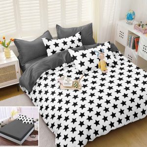 Lenjerie pat cu elastic 4 piese Mars PX029