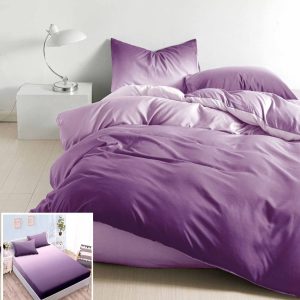 Lenjerie Pat Spectre Px030, Bumbac, 4 Piese, Cu Elastic, Lila