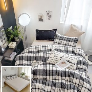 Lenjerie Pat Raya Sx013, Bumbac, 6 Piese, Cu Elastic, Alb, Gri