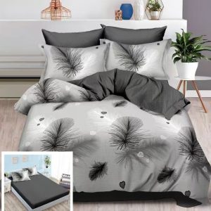 Lenjerie Pat School Sx052, Bumbac, 6 Piese, Cu Elastic, Gri, Imprimeu