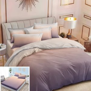 Lenjerie Pat Ripley Sx089, Bumbac, 6 Piese, Cu Elastic, Crem, Lila