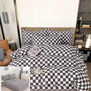 Lenjerie Pat Dimitri Sx101, Bumbac, 6 Piese, Cu Elastic, Gri