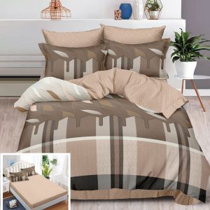 Lenjerie Pat Golf Sx105, Bumbac, 6 Piese, Cu Elastic, Crem, Imprimeu