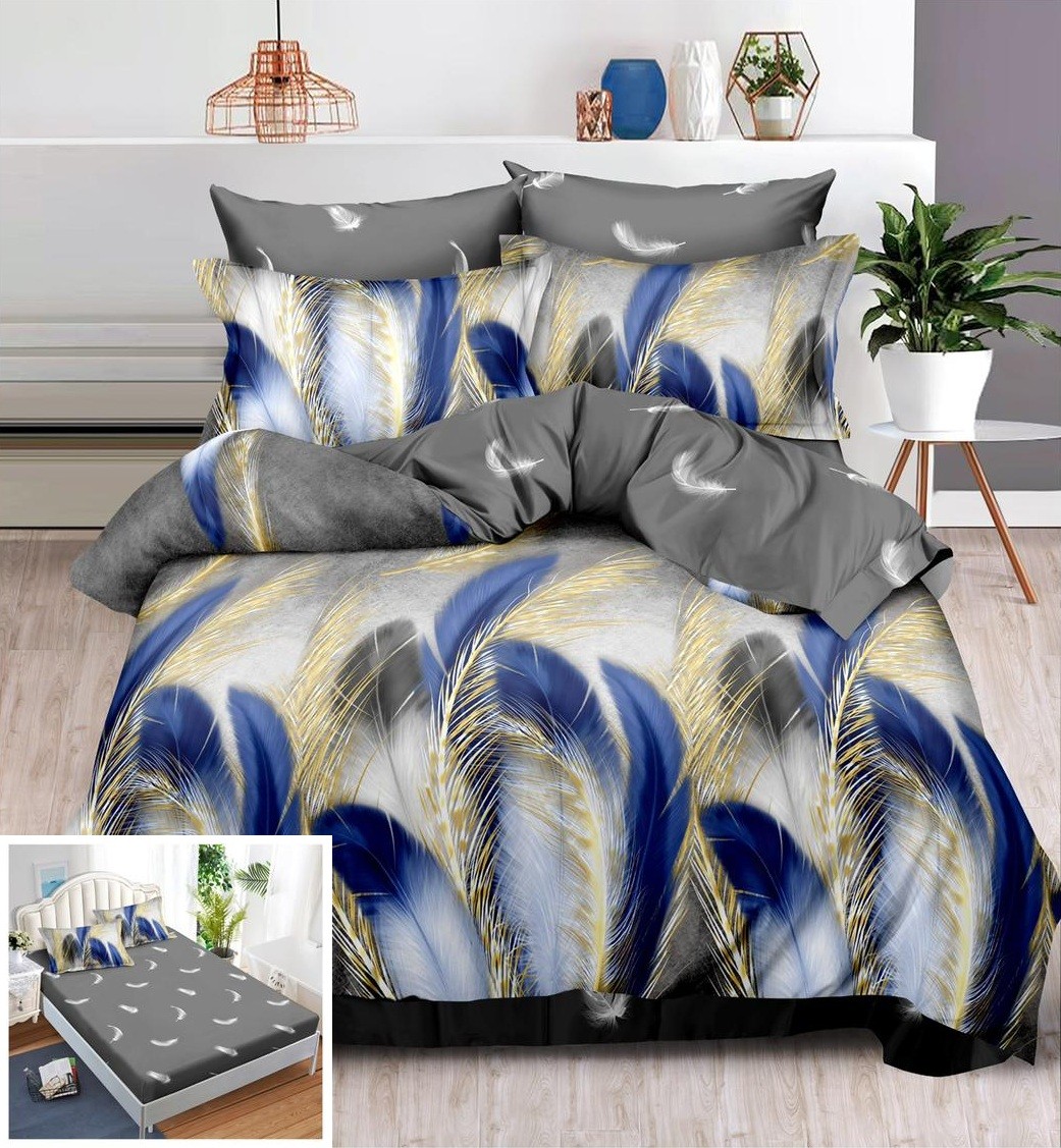 Lenjerie pat cu elastic 6 piese Megan SX117