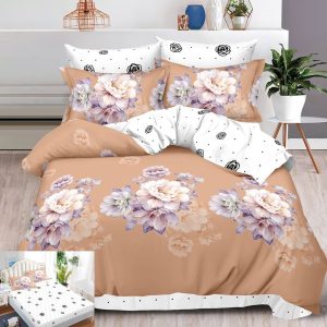 Lenjerie Pat Aylani Sx123, Bumbac, 6 Piese, Cu Elastic, Imprimeu