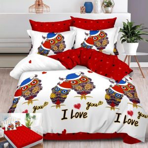 Lenjerie Pat Rapunzel Sx126, Bumbac, 6 Piese, Cu Elastic, Imprimeu