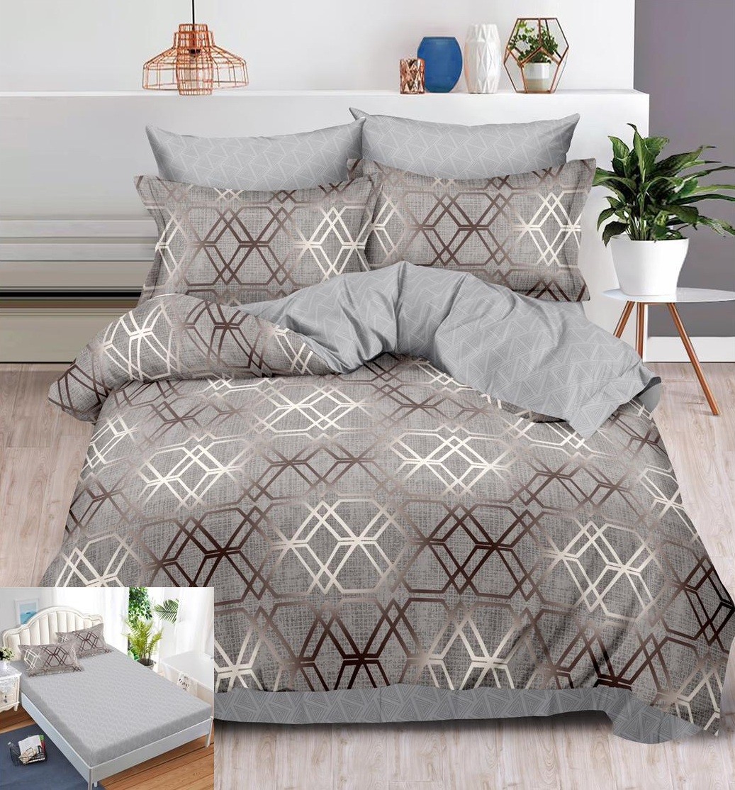 Lenjerie pat cu elastic 6 piese Alba-ca-Zapada SX127