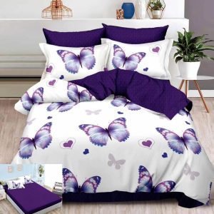 Lenjerie Pat Birdie Sx133, Bumbac, 6 Piese, Cu Elastic, Imprimeu