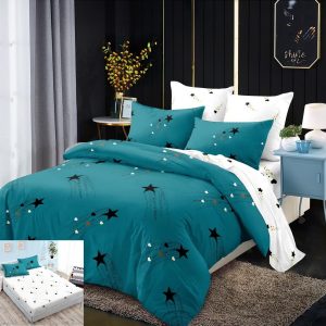 Lenjerie Pat Grace Sx139, Bumbac, 6 Piese, Cu Elastic, Alb, Verde