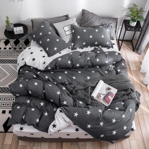 Lenjerie Pat Bodlean Fx031, Bumbac, 4 Piese, Fara Elastic, Gri, Negru