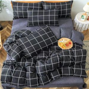 Lenjerie Pat Panda Fx039, Bumbac, 4 Piese, Fara Elastic, Gri, Negru