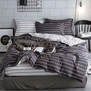 Lenjerie Pat Swallow Fx042, Bumbac, 4 Piese, Fara Elastic, Gri, Negru