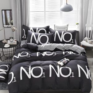 Lenjerie Pat Vulture Fx047, Bumbac, 4 Piese, Fara Elastic, Negru