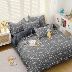 Lenjerie Pat Azawakh Fx055, Bumbac, 4 Piese, Fara Elastic, Gri