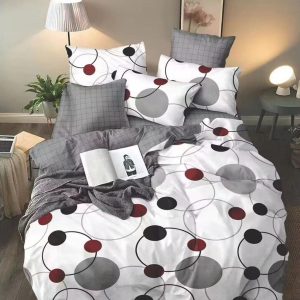 Lenjerie Pat Heron Fx072, Bumbac, 4 Piese, Fara Elastic, Alb, Gri