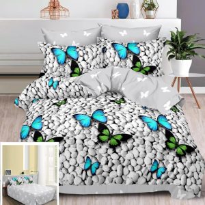 Lenjerie Pat Lucretia Sf002, Bumbac, 4 Piese, Fara Elastic, Gri