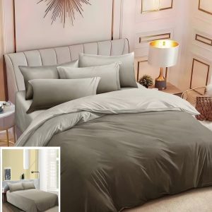 Lenjerie Pat Anca Sf057, Bumbac, 4 Piese, Fara Elastic, Gri