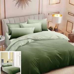 Lenjerie Pat Carina Sf059, Bumbac, 4 Piese, Fara Elastic, Verde