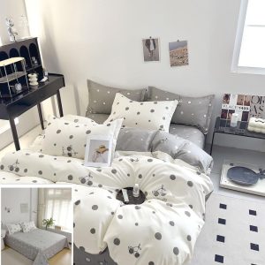 Lenjerie Pat Harry Sf112, Bumbac, 4 Piese, Fara Elastic, Alb, Gri