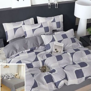 Lenjerie Pat Charlie Sf115, Bumbac, 4 Piese, Fara Elastic, Alb, Gri