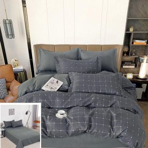 Lenjerie Pat Sushi Sf130, Bumbac, 4 Piese, Fara Elastic, Gri, Negru