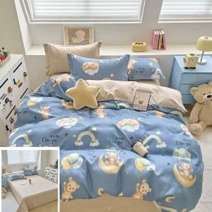 Lenjerie Pat Barbie Sf141, Bumbac, 4 Piese, Fara Elastic, Albastru