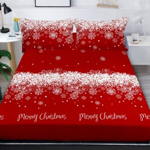 Husa de pat de Craciun cu elastic Weihnachten CR040