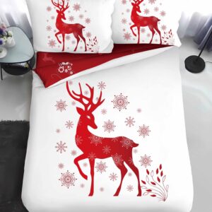 Lenjerie pat de Craciun o persoana 4 piese Ho-Ho-Ho CR075