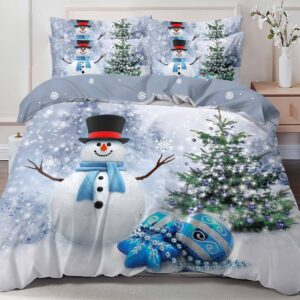 Lenjerie pat de Craciun fara elastic 6 piese Noelle CR030