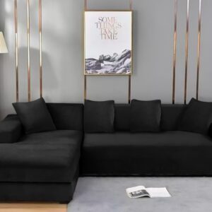 Husă Elastică pentru Canapea Colțar – Protecție Completă, Material Catifelat